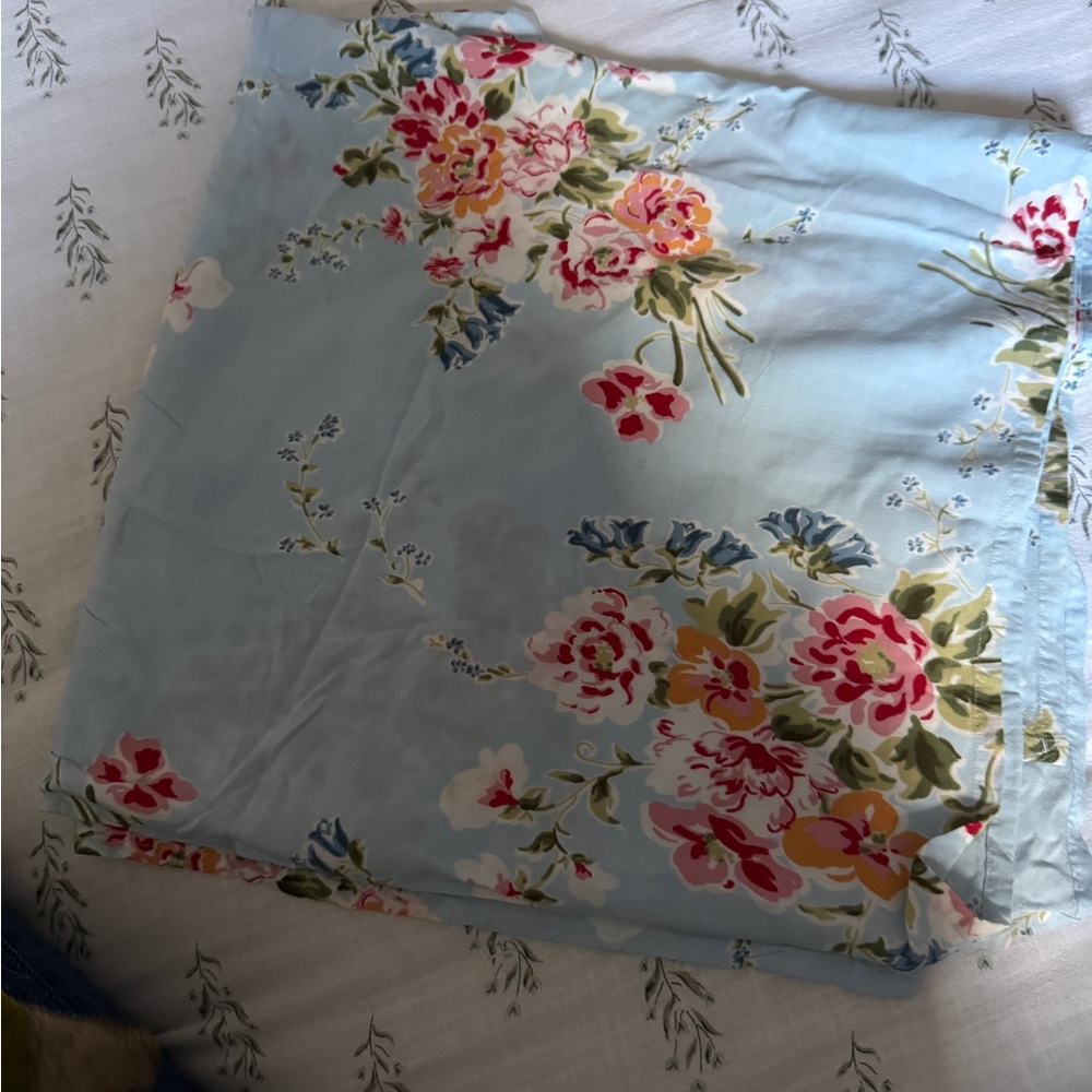 Emporio Armani Floral Maxi Skirt in Blue and Pink